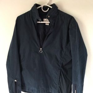 Navy blue half zip pullover